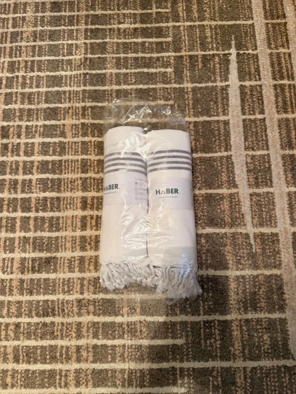 2 NWT Haber 100% cotton towels